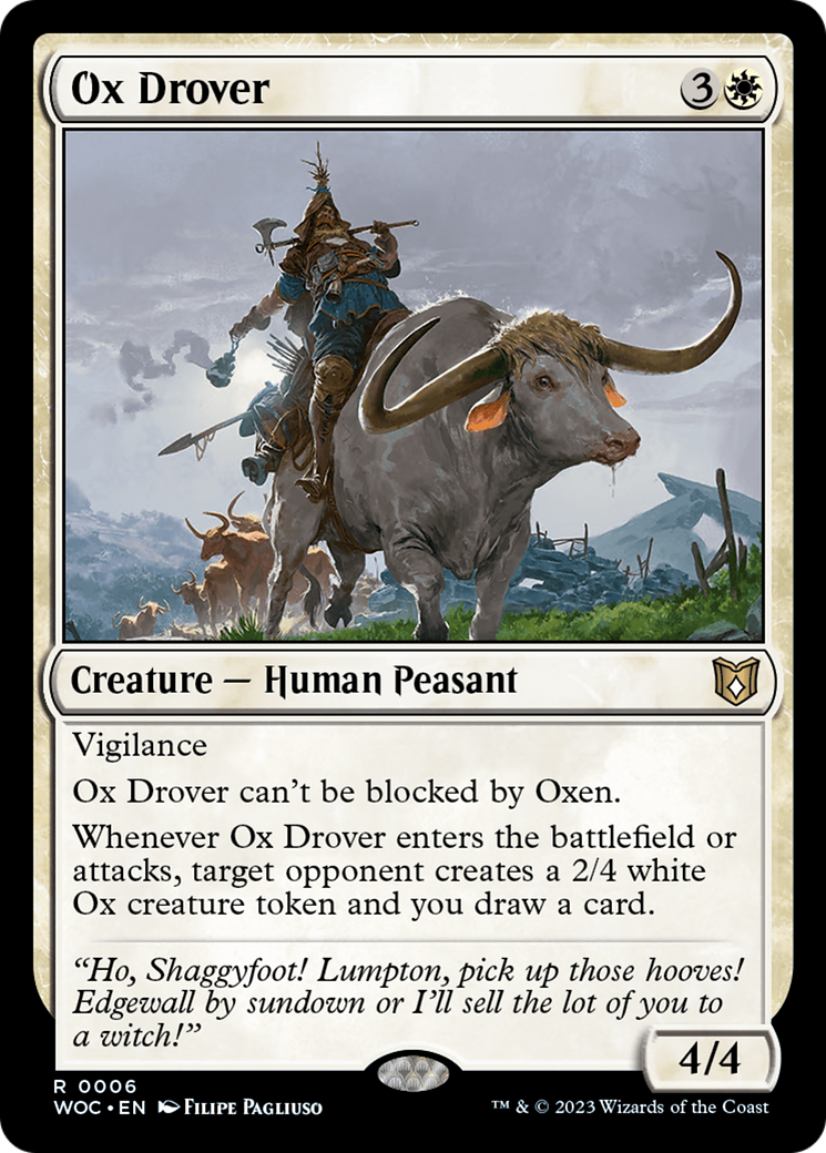 Ox Drover (WOC-006)  - Wilds of Eldraine Commander