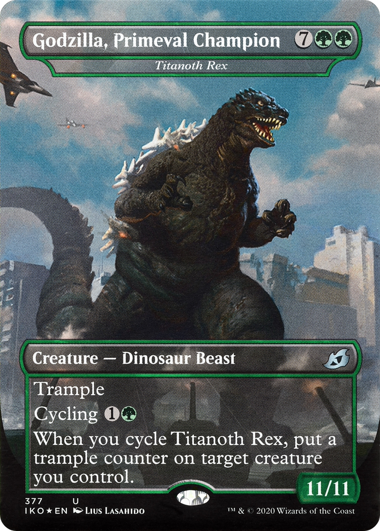 Godzilla, Primeval Champion - Titanoth Rex (IKO-377)  - Ikoria: Lair of Behemoths / Godzilla, Primeval Champion (Borderless)