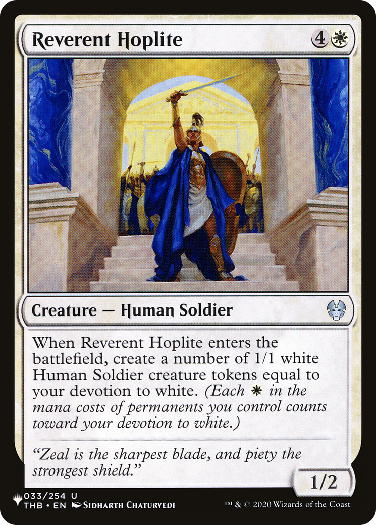 Reverent Hoplite (LIST-THB-33)  - The List