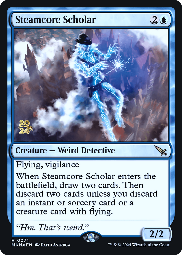 Steamcore Scholar (PRE-071)  Foil - Murders at Karlov Manor Promos
