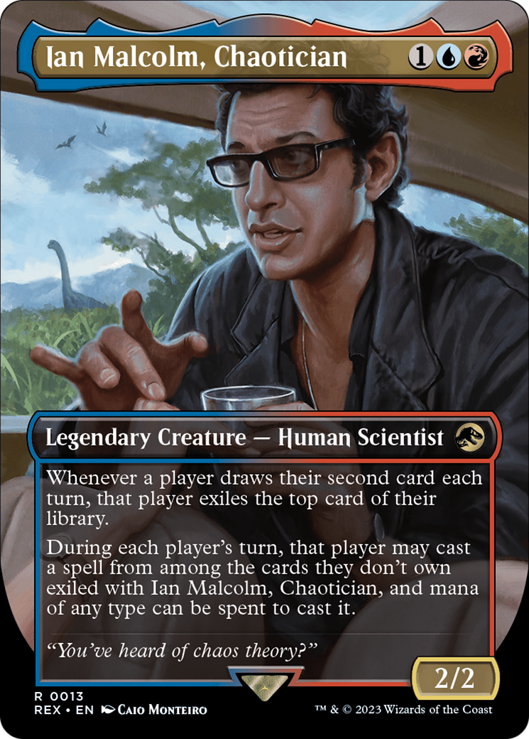 Ian Malcolm, Chaotician (Borderless) (REX-013)  - Jurassic World Collection