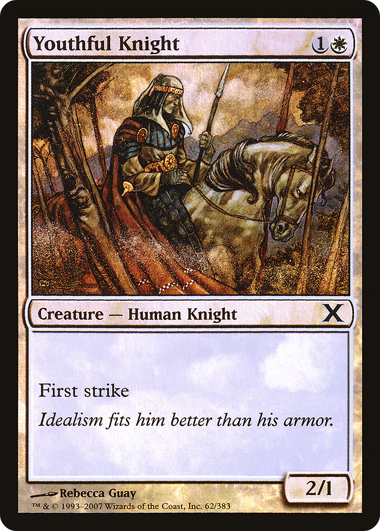 Youthful Knight (10E-62★)  Foil - Tenth Edition