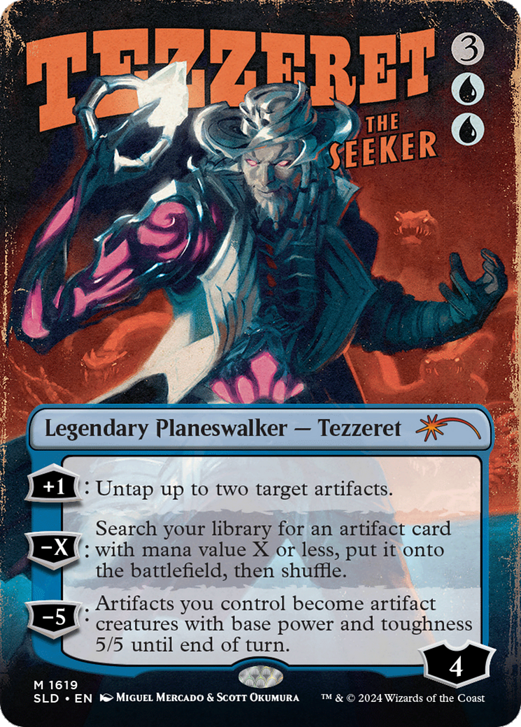 Tezzeret the Seeker (1619) (SLD-1619) - Secret Lair Drop (Borderless) Foil