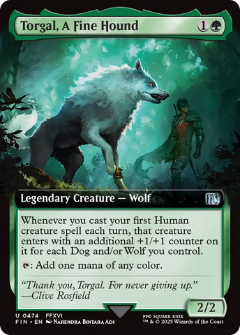 Torgal, A Fine Hound (Extended Art) (FIN-474)  Foil - FINAL FANTASY: (Extended Art)
