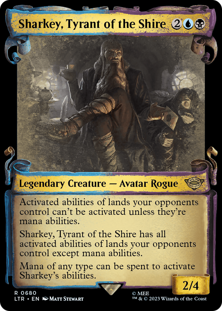 Sharkey, Tyrant of the Shire (Showcase Scrolls) (LTR-680)  Foil - The Lord of the Rings: Tales of Middle-earth: (Showcase)