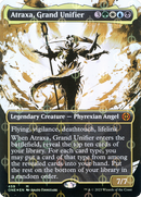Atraxa, Grand Unifier (Showcase) (Step-and-Compleat Foil) (ONE-459)  Foil - Phyrexia: All Will Be One: (Showcase) (Borderless)