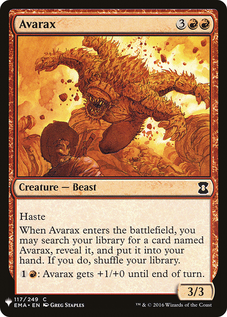 Avarax (LIST-EMA-117)  - The List