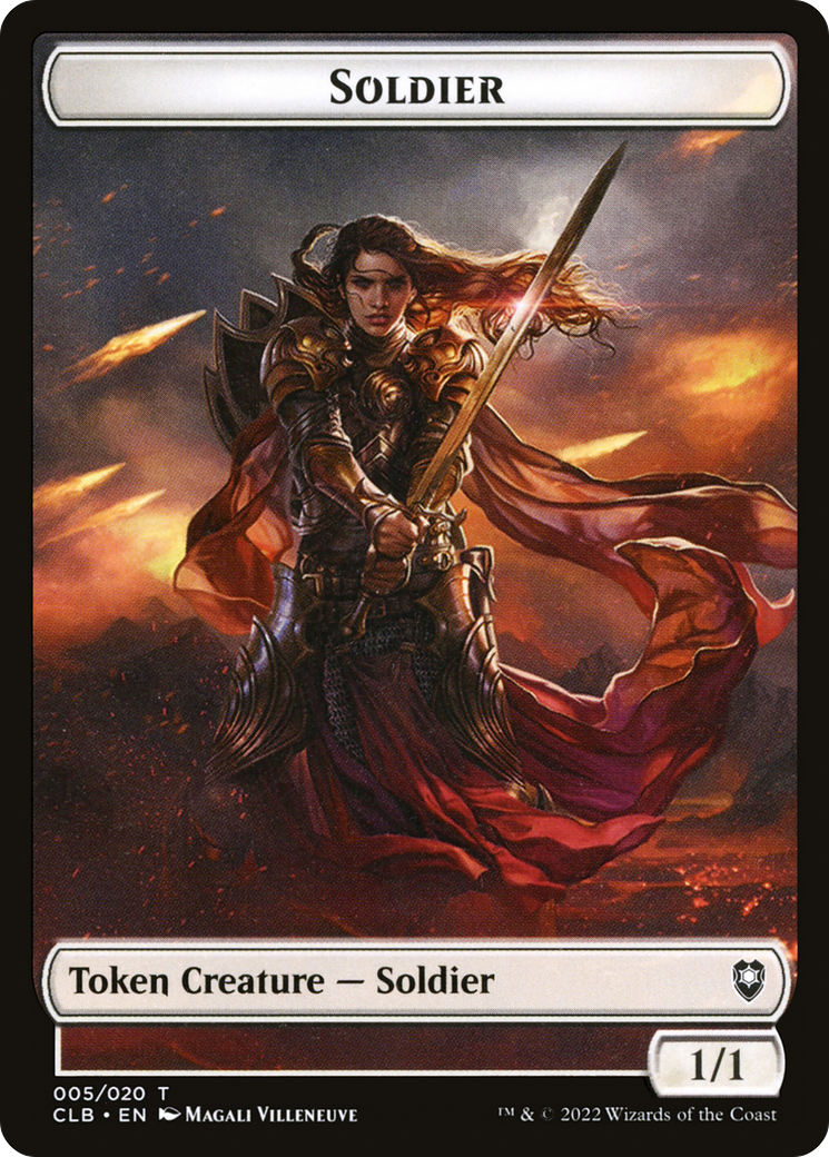 Soldier Token (CLB-005) - Battle for Baldur's Gate Tokens Foil