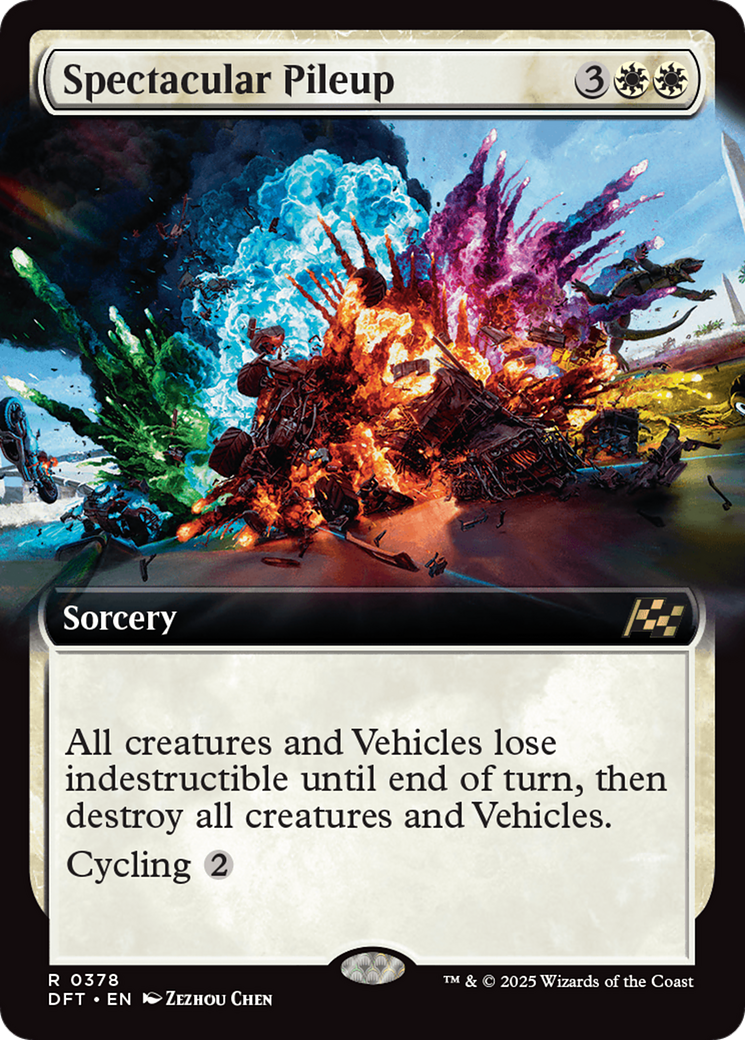 Spectacular Pileup (Extended Art) (DFT-378) - Aetherdrift: (Extended Art) Foil