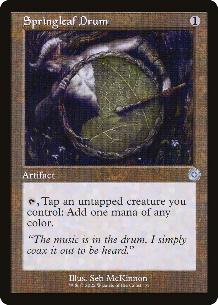 Springleaf Drum (BRR-055) - The Brothers' War Retro Artifacts Foil