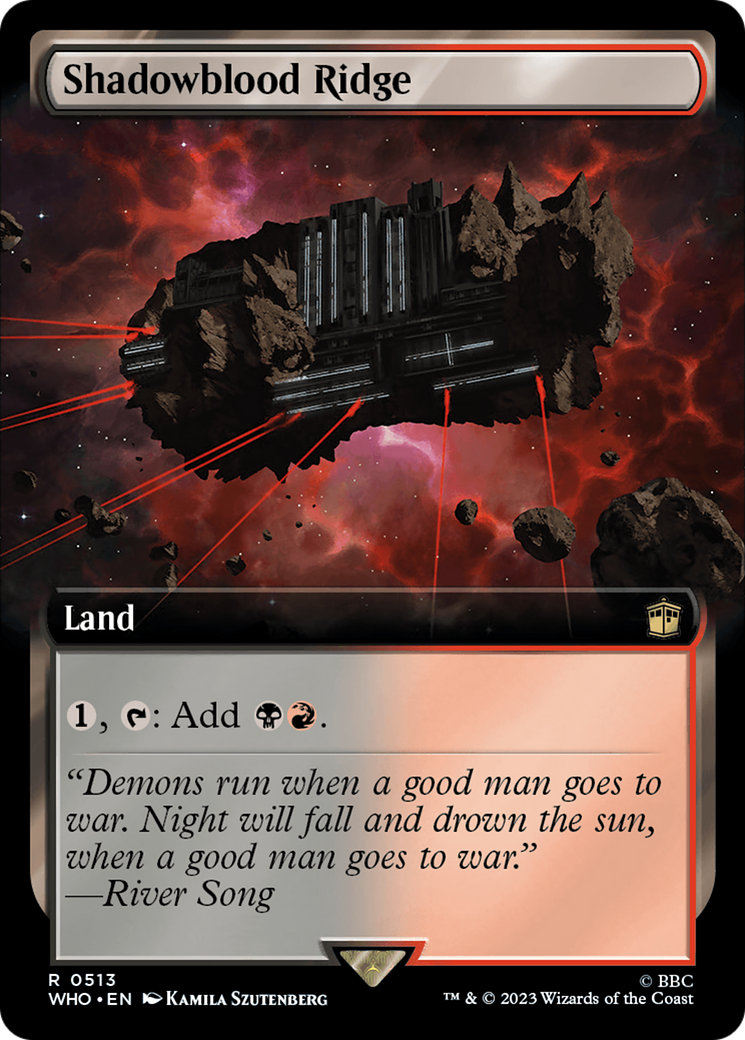 Shadowblood Ridge (Extended Art) (WHO-513)  Foil - Doctor Who: (Extended Art)