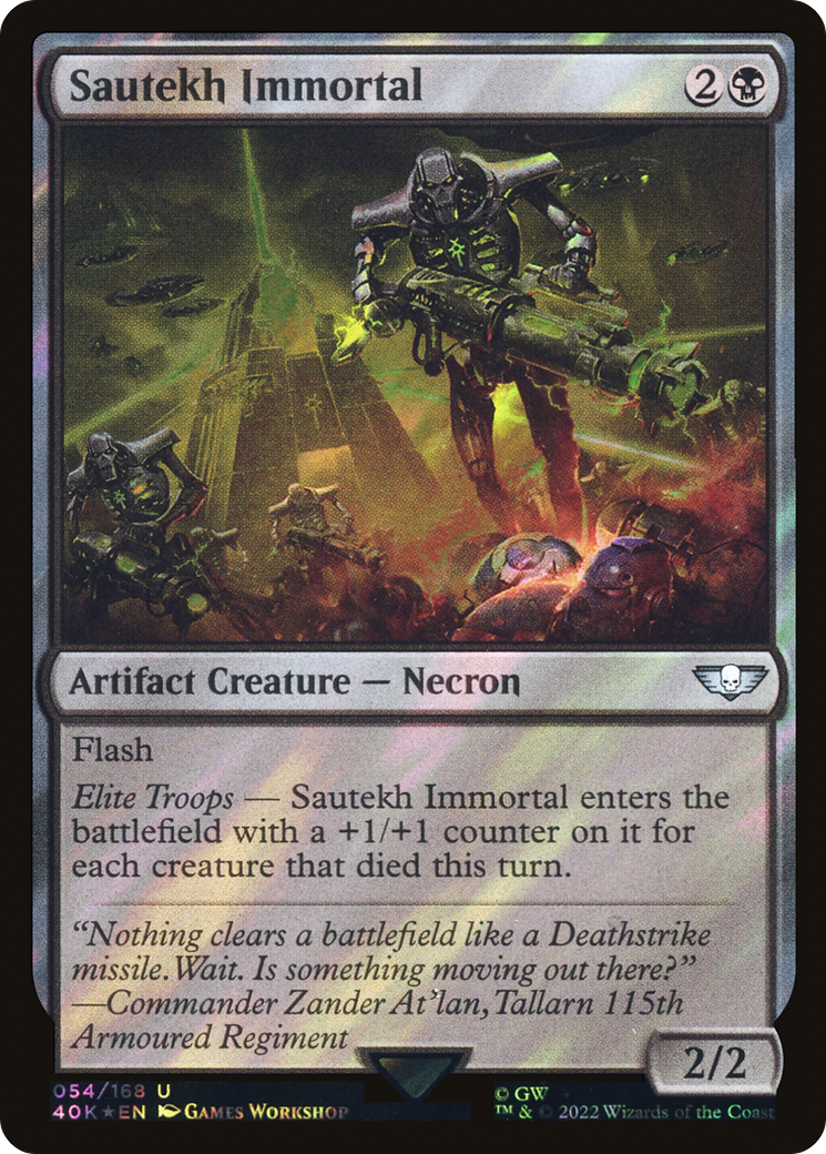 Sautekh Immortal (Surge Foil) (40K-054)  Foil - Warhammer 40,000 Commander