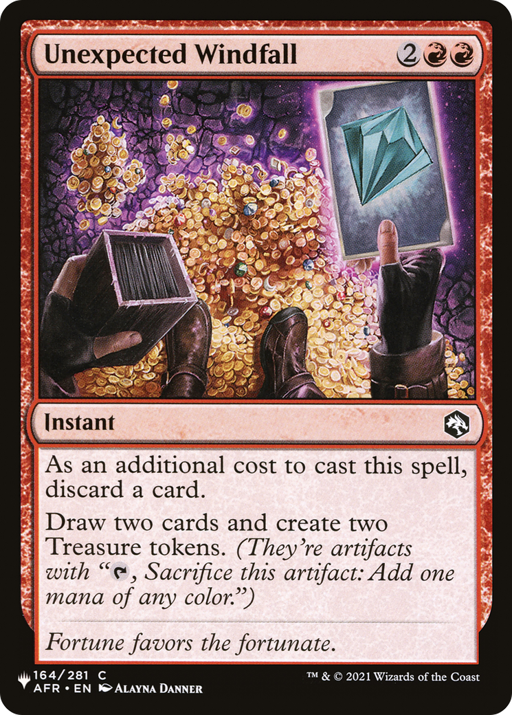 Unexpected Windfall (LIST-164/281)  - The List