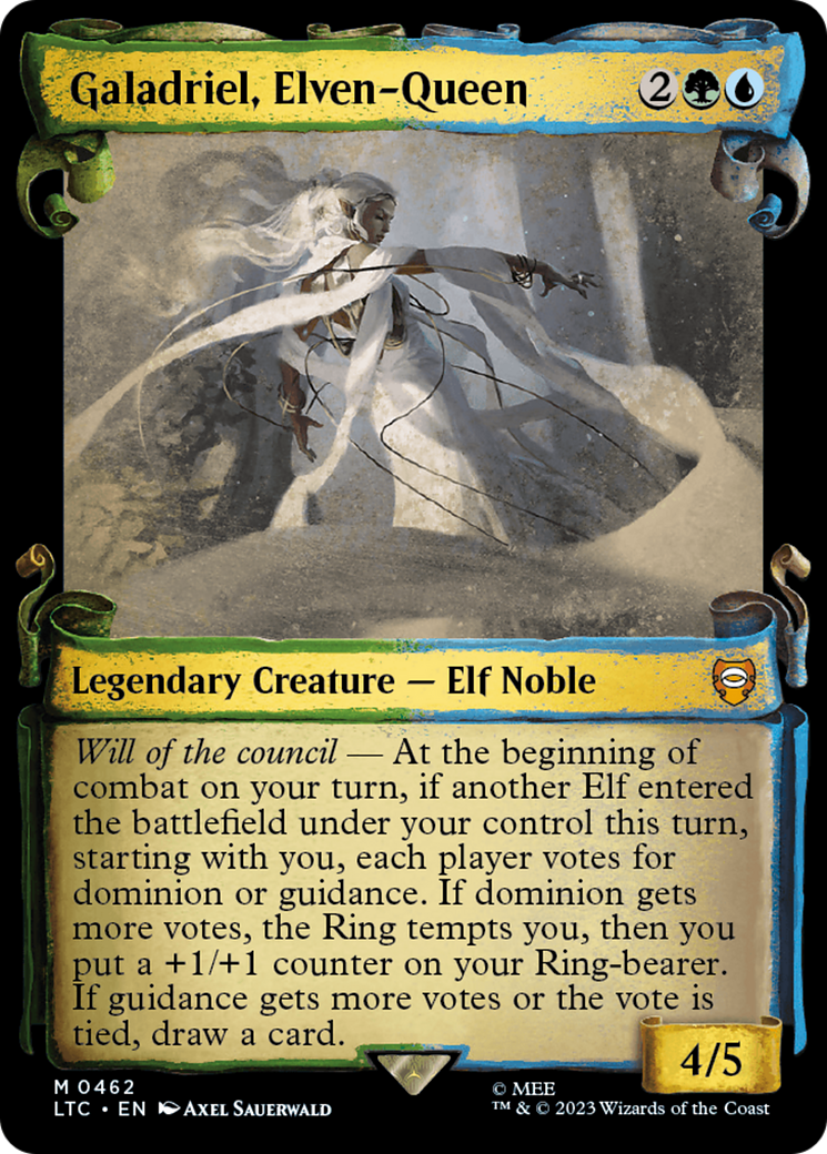Galadriel, Elven-Queen (Showcase Scrolls) (LTC-462)  Foil - Tales of Middle-earth Commander: (Showcase)