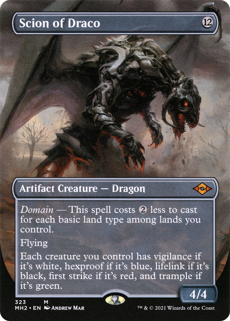 Scion of Draco (Borderless) (MH2-323)  Foil - Modern Horizons 2