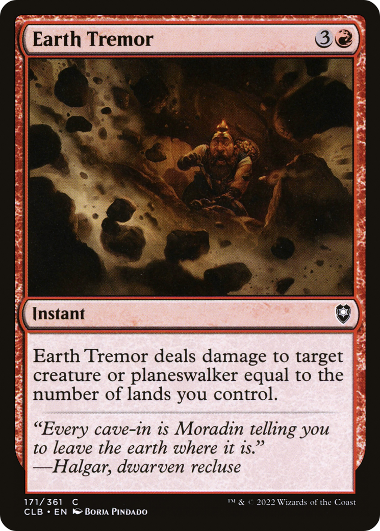 Earth Tremor (CLB-171)  Foil - Commander Legends: Battle for Baldur's Gate