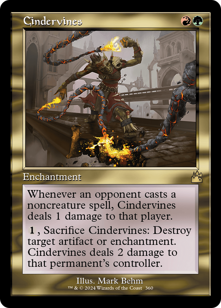 Cindervines (Retro Frame) (RVR-360)  Foil - Ravnica Remastered