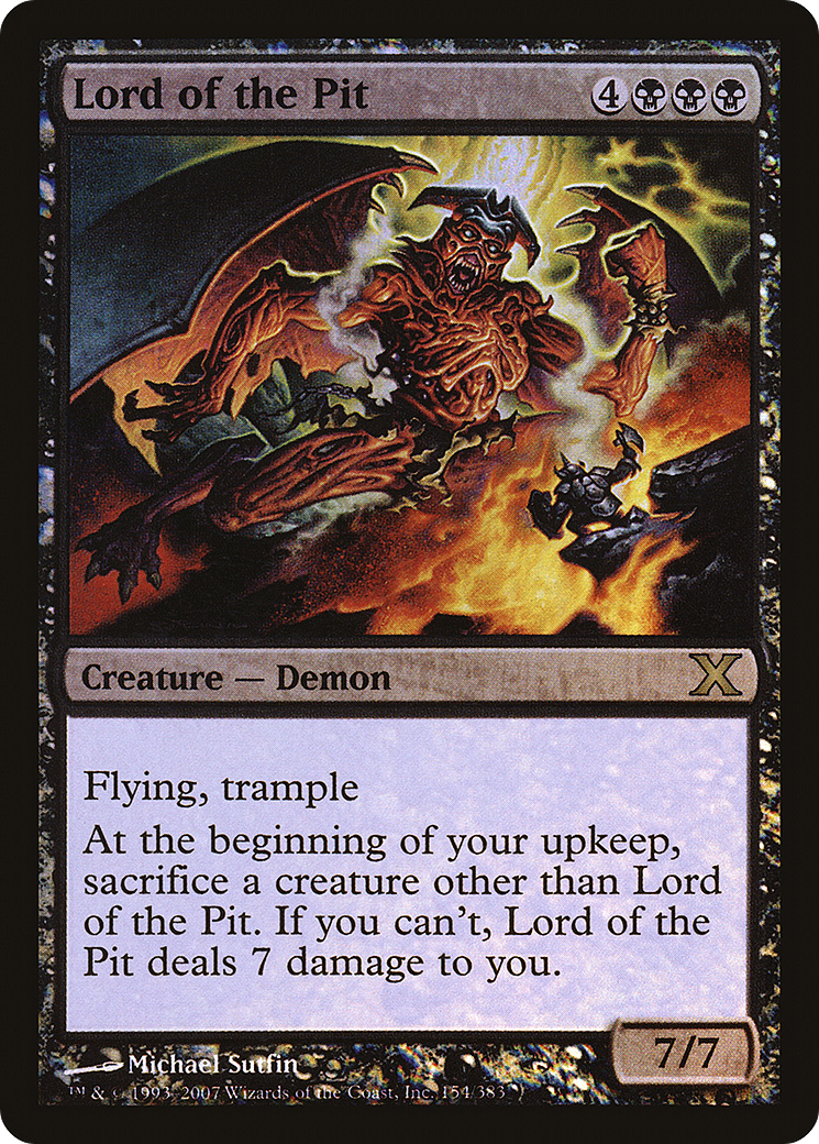 Lord of the Pit (10E-154★) - Tenth Edition Foil