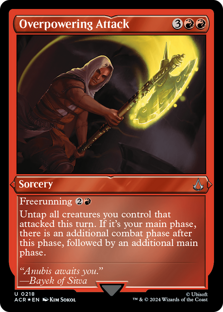 Overpowering Attack (ACR-218)  Etched Foil - Assassin's Creed