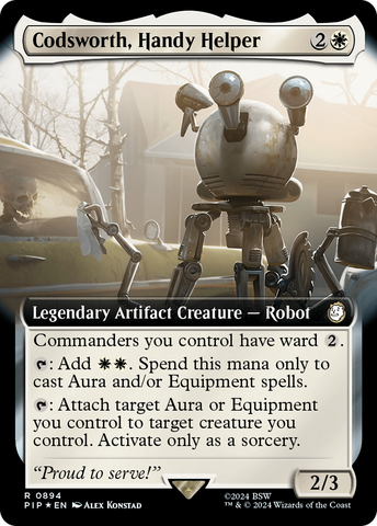 Codsworth, Handy Helper (Extended Art) (Surge Foil) (PIP-894)  Foil - Fallout: (Extended Art)