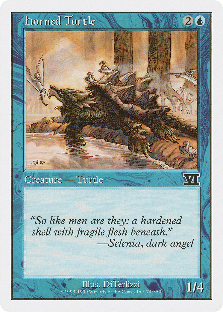 Horned Turtle (6ED-074)  - Classic Sixth Edition