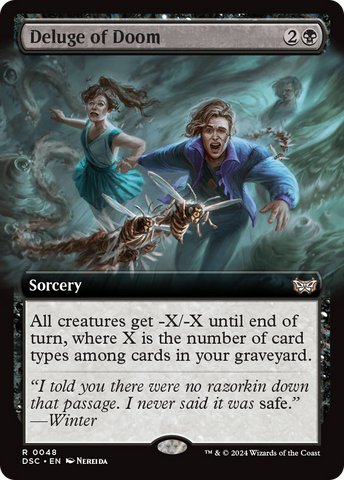 Deluge of Doom (Extended Art) (DSC-048)  - Duskmourn: House of Horror Commander: (Extended Art)