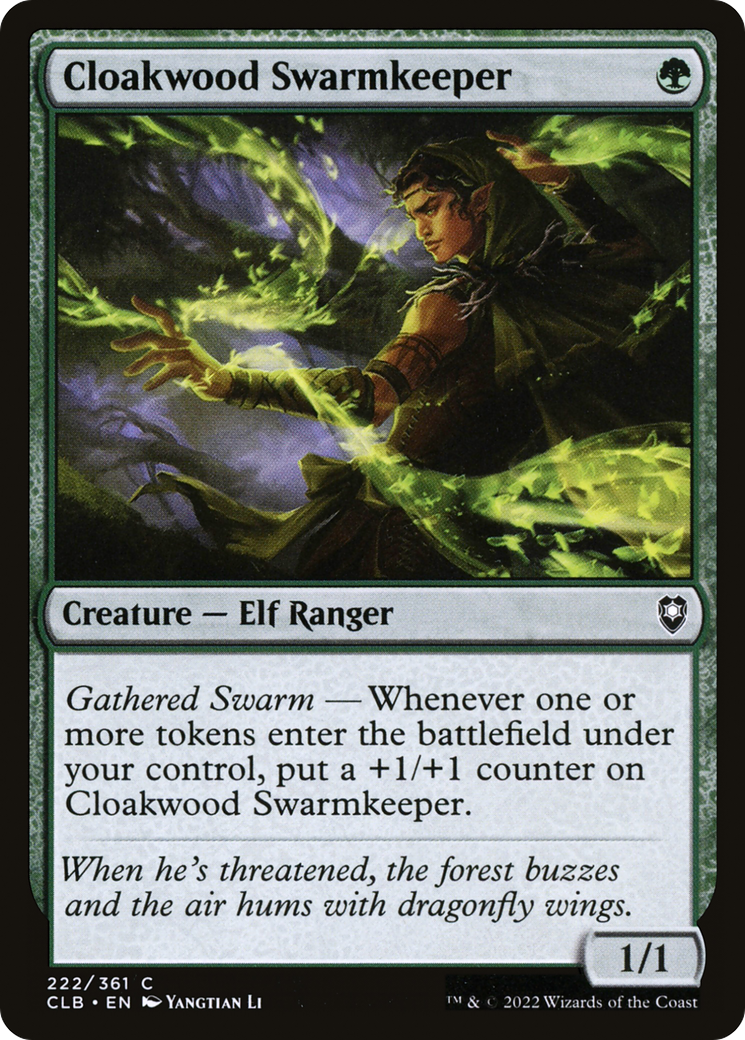 Cloakwood Swarmkeeper (CLB-222)  - Commander Legends: Battle for Baldur's Gate