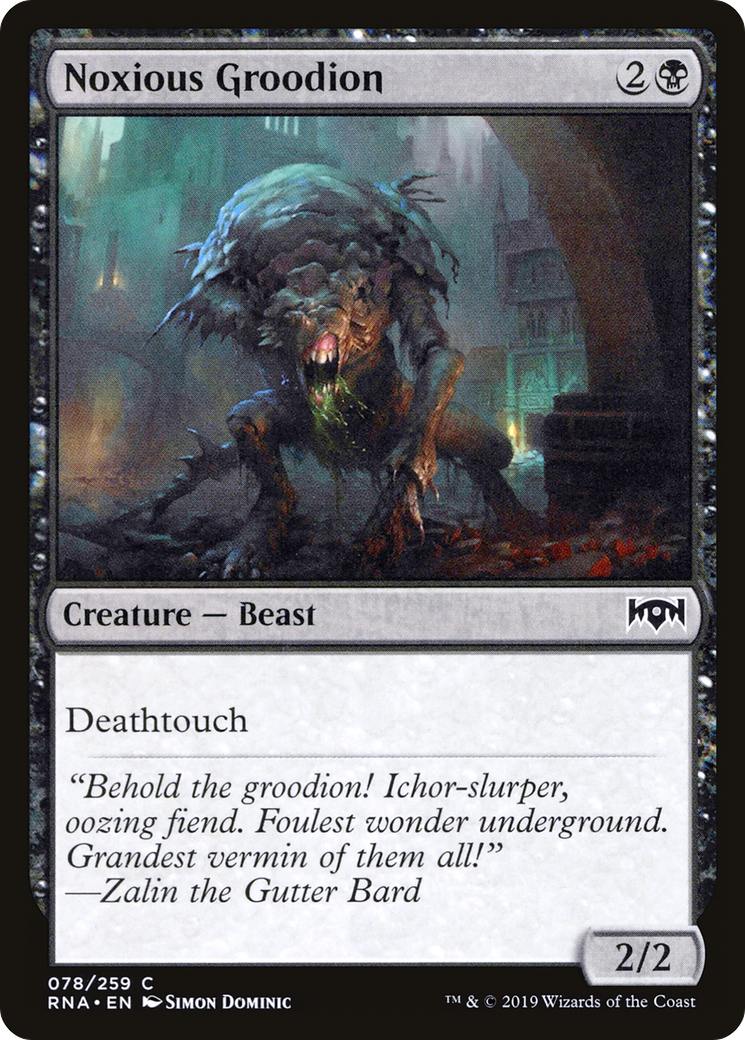 Noxious Groodion (RNA-078)  - Ravnica Allegiance