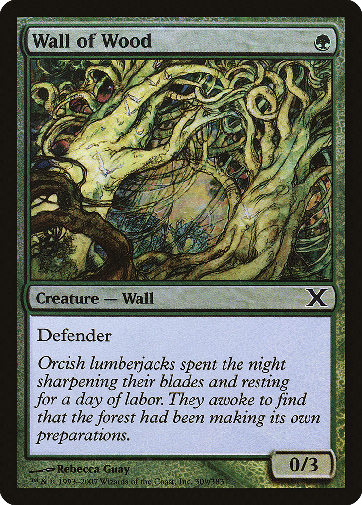 Wall of Wood (10E-309★)  Foil - Tenth Edition