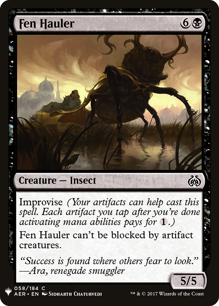 Fen Hauler (LIST-AER-58)  - The List