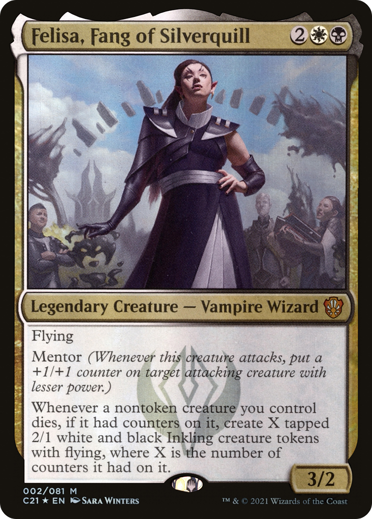 Felisa, Fang of Silverquill (C21-002)  Foil - Commander 2021