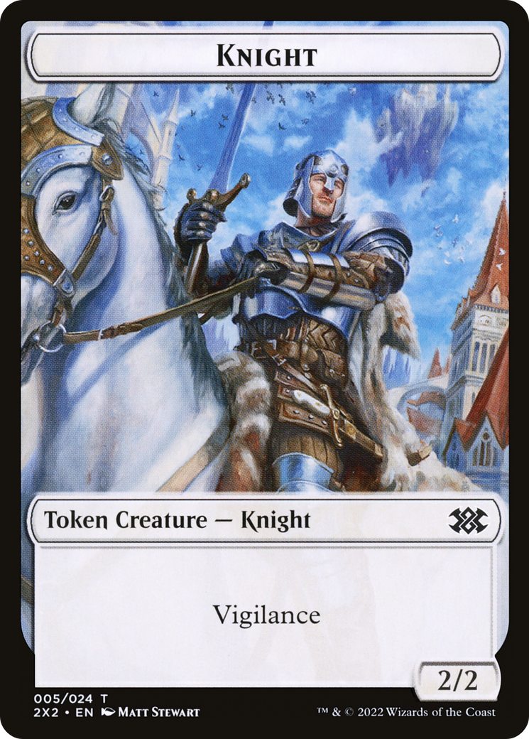Knight (T2X2-005) - Double Masters 2022 Tokens Foil