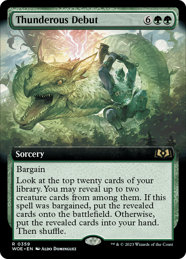 Thunderous Debut (Extended Art) (WOE-359)  Foil - Wilds of Eldraine: (Extended Art)