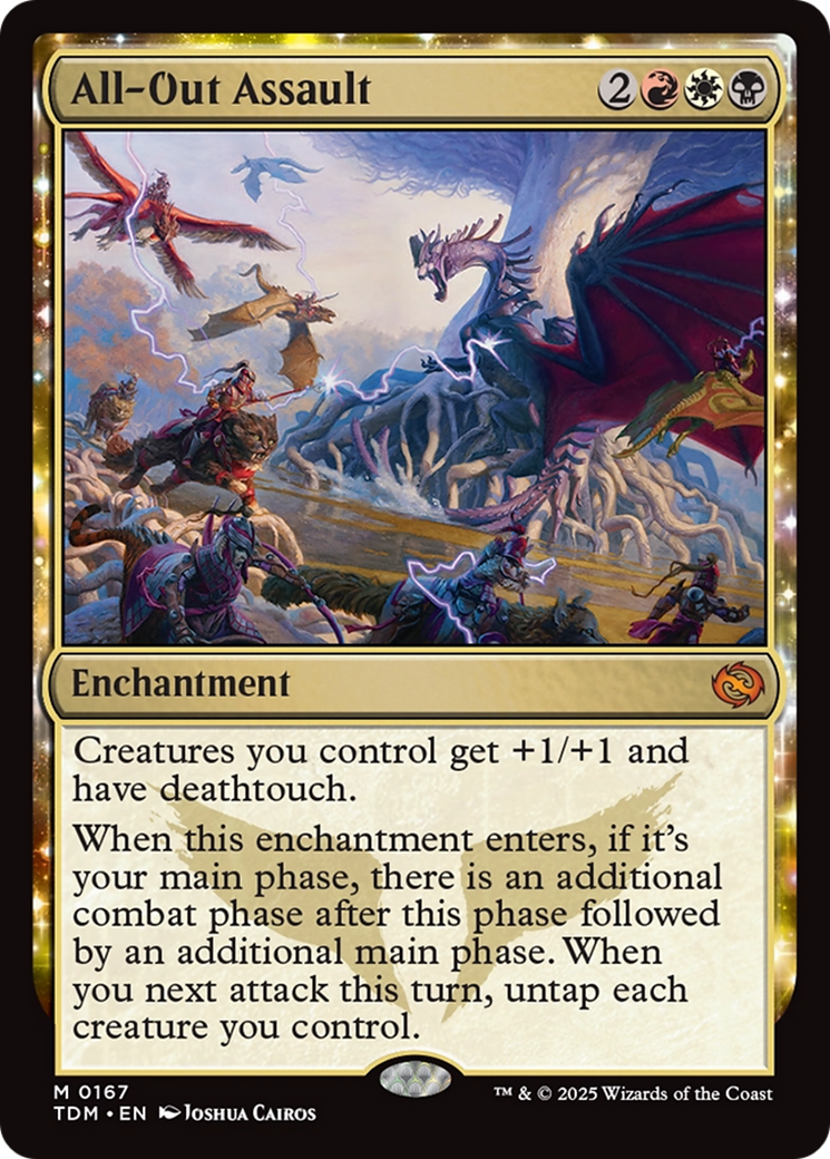 All-Out Assault (TDM-167)  - Tarkir: Dragonstorm: (enchantment)