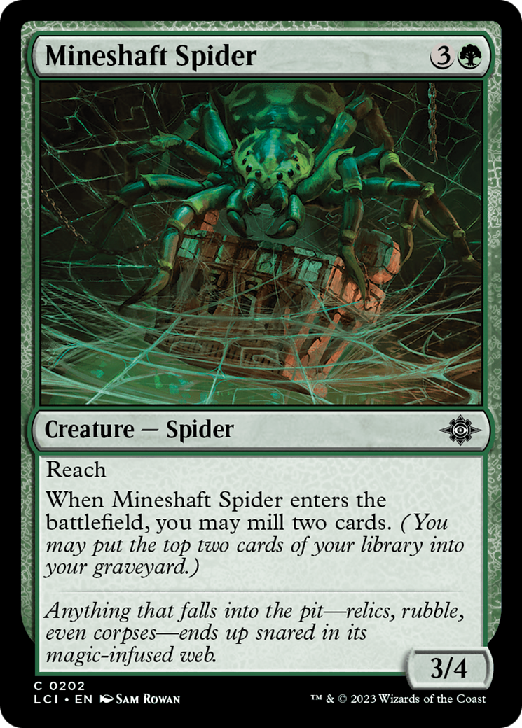 Mineshaft Spider (LCI-202)  Foil - The Lost Caverns of Ixalan