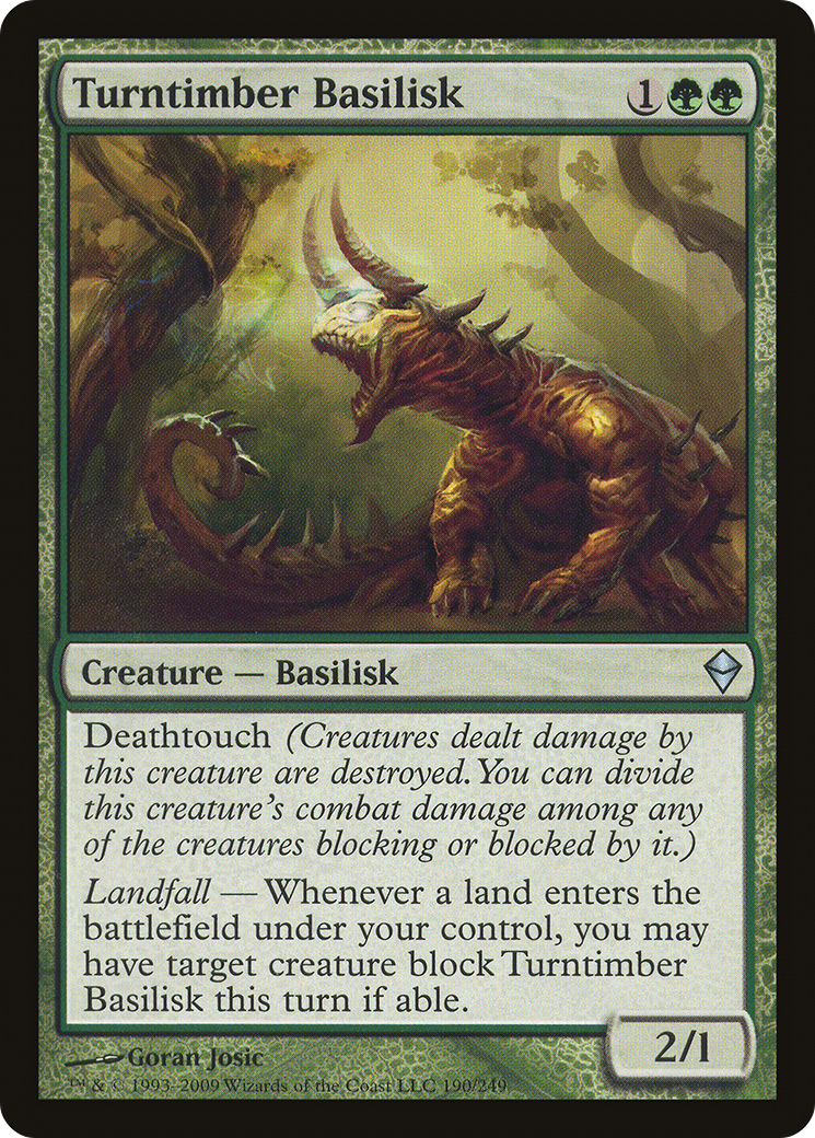 Turntimber Basilisk (ZEN-190)  Foil - Zendikar