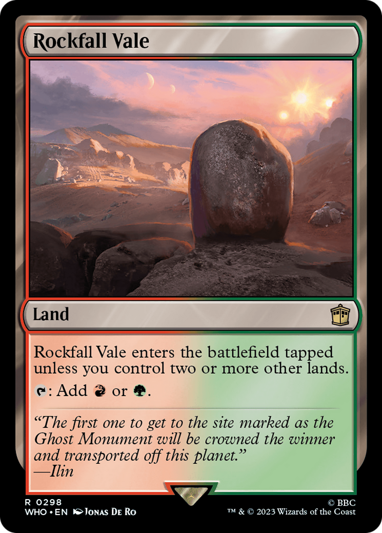 Rockfall Vale (WHO-298)  - Doctor Who