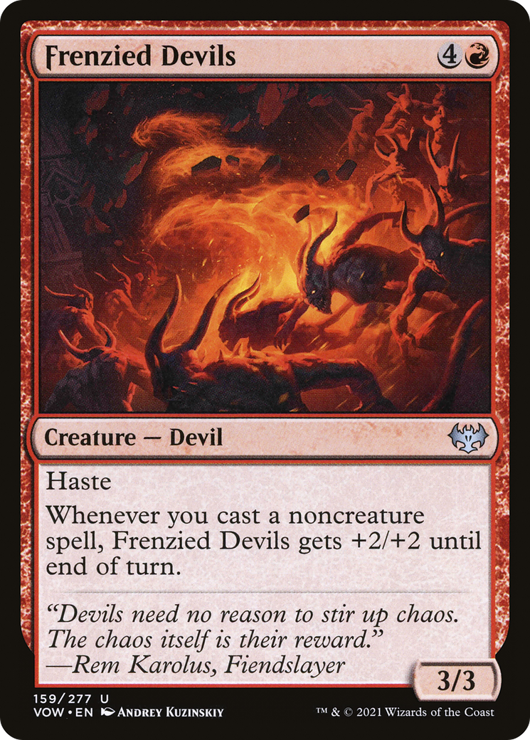 Frenzied Devils (VOW-159)  Foil - Innistrad: Crimson Vow