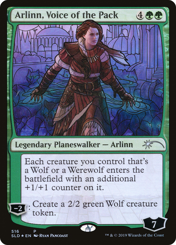 Arlinn, Voice of the Pack (Stained Glass) (SLD-516)  Foil - Secret Lair Drop