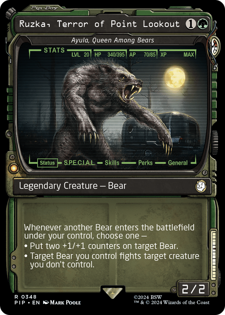 Ruzka, Terror of Point Lookout - Ayula, Queen Among Bears (Showcase) (PIP-348) - Fallout / Ruzka, Terror of Point Lookout: (Showcase) Foil