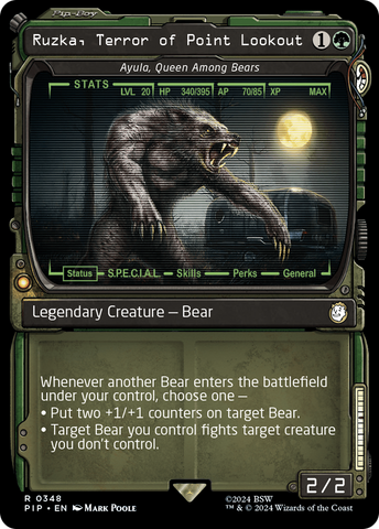Ruzka, Terror of Point Lookout - Ayula, Queen Among Bears (Showcase) (PIP-348) - Fallout / Ruzka, Terror of Point Lookout: (Showcase) Foil