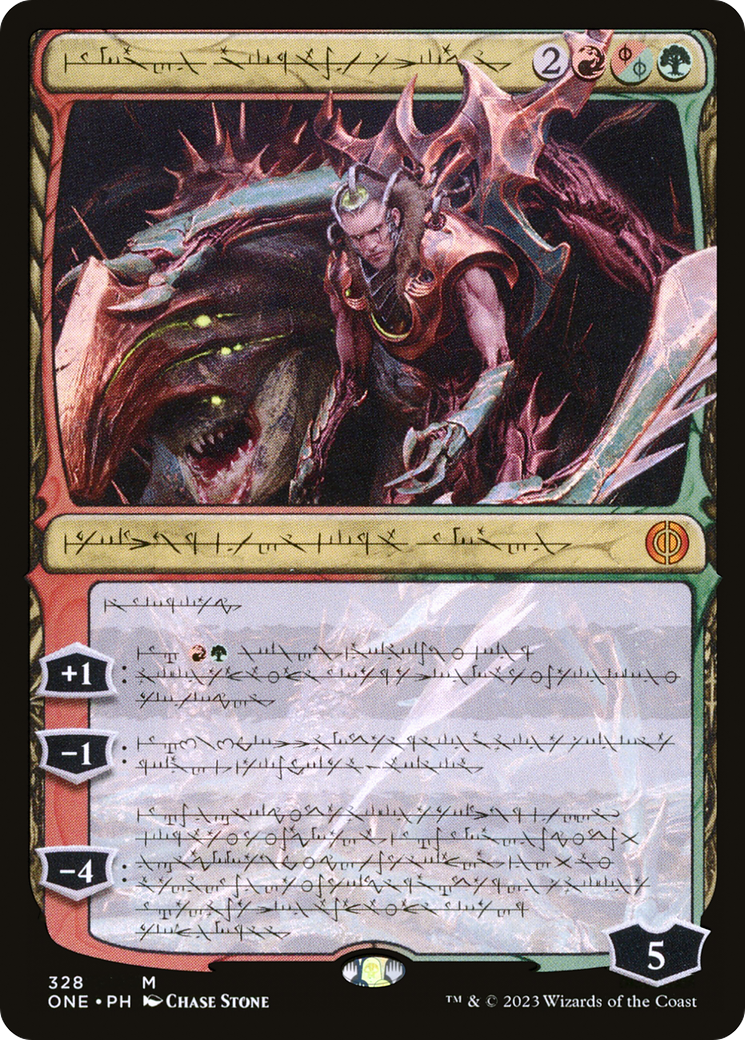 Lukka, Bound to Ruin (Phyrexian) (ONE-328)  - Phyrexia: All Will Be One: (Showcase)