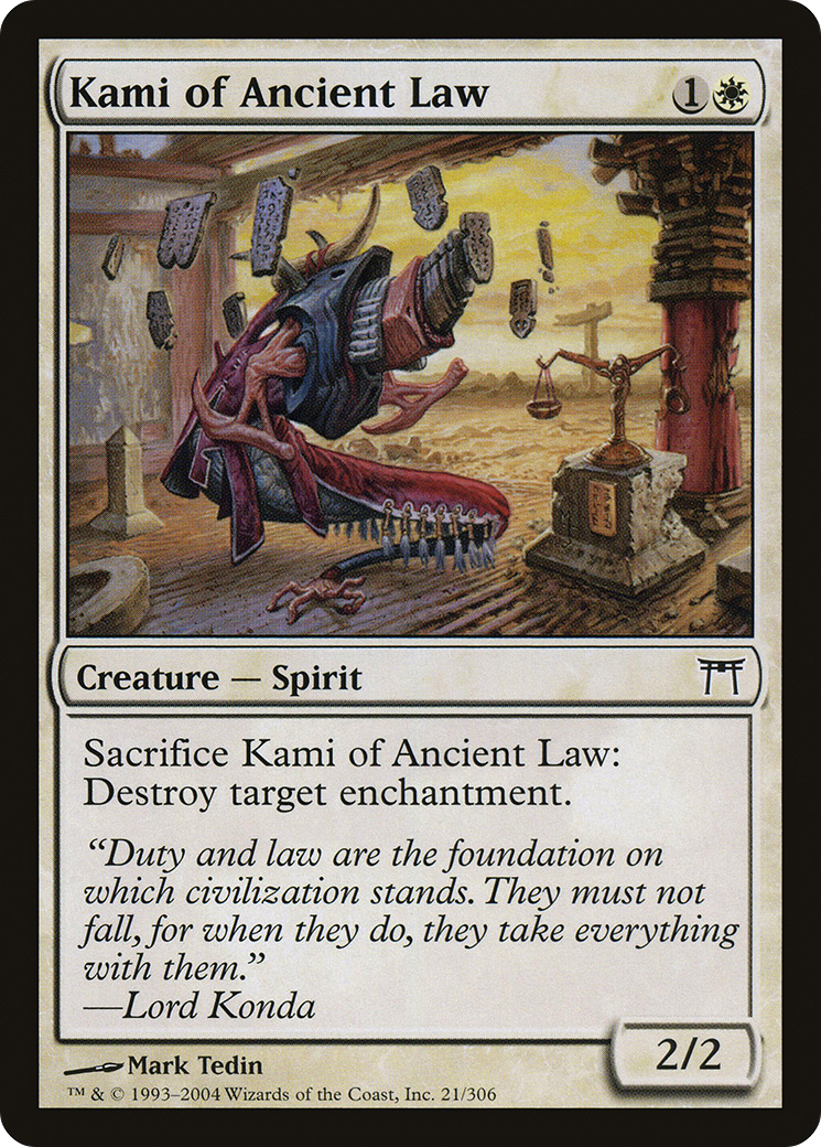 Kami of Ancient Law (CHK-021)  Foil - Champions of Kamigawa