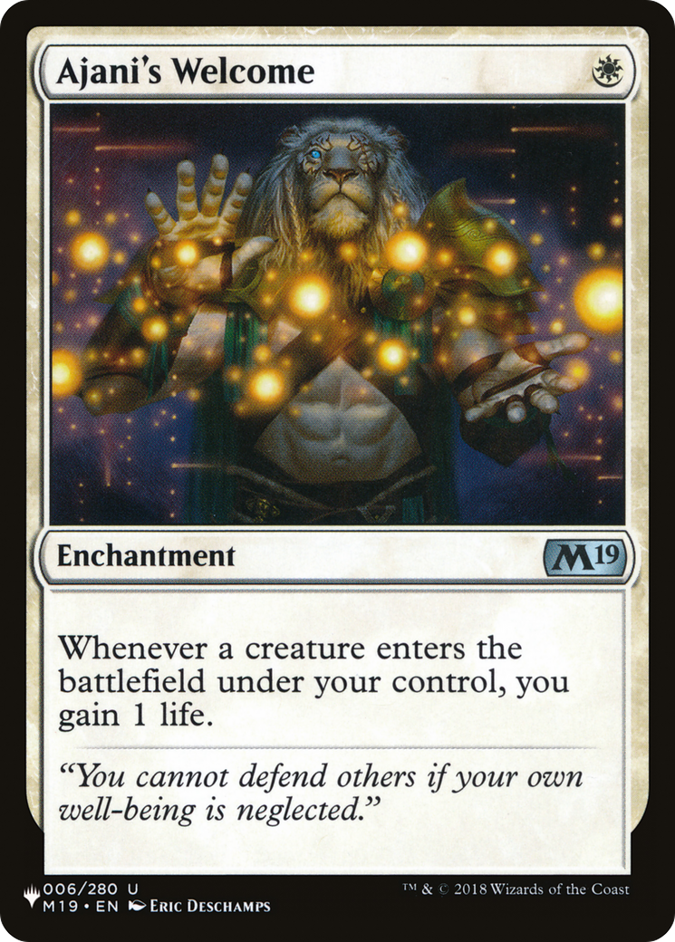 Ajani's Welcome (LIST-006/280)  - The List