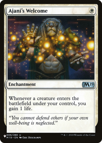 Ajani's Welcome (LIST-006/280)  - The List