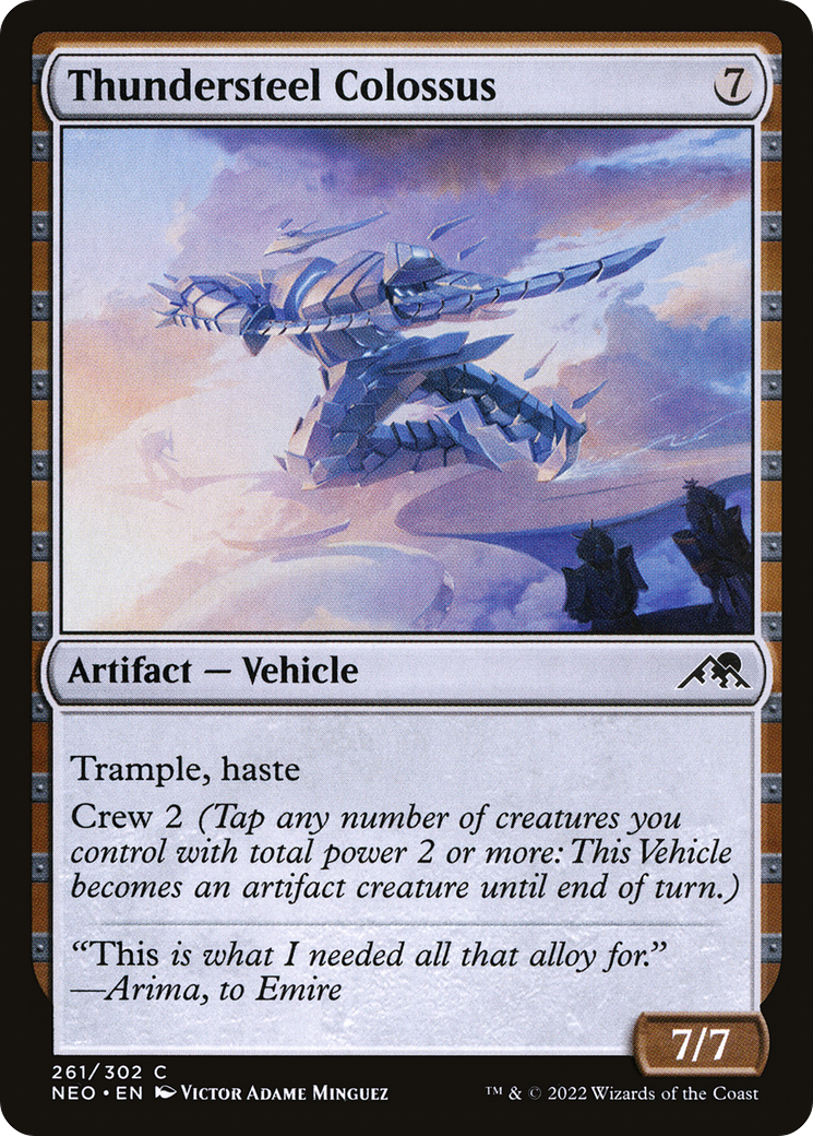 Thundersteel Colossus (NEO-261)  Foil - Kamigawa: Neon Dynasty