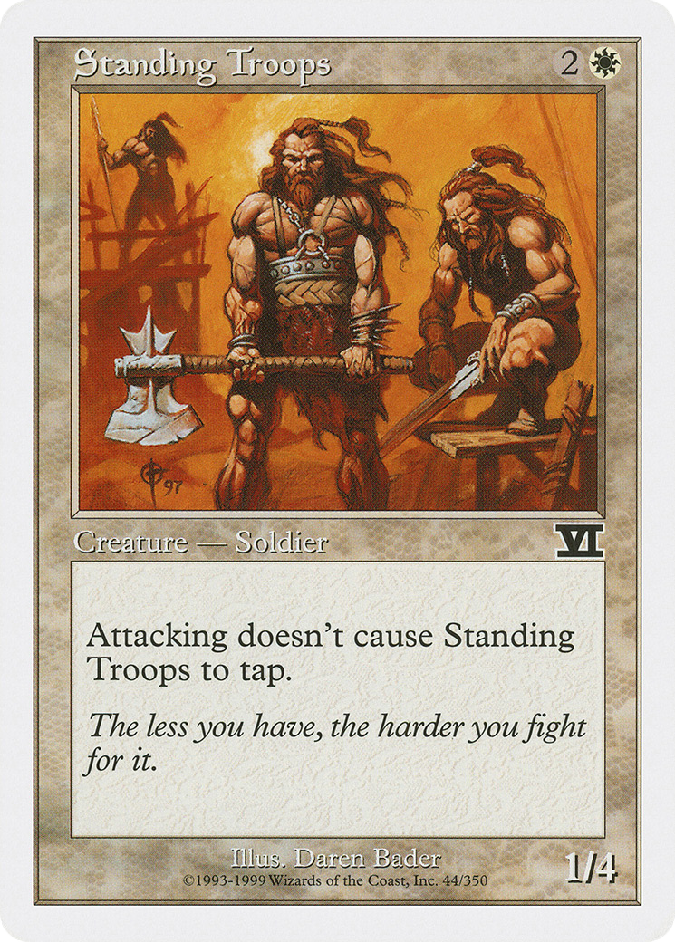 Standing Troops (6ED-044)  - Classic Sixth Edition