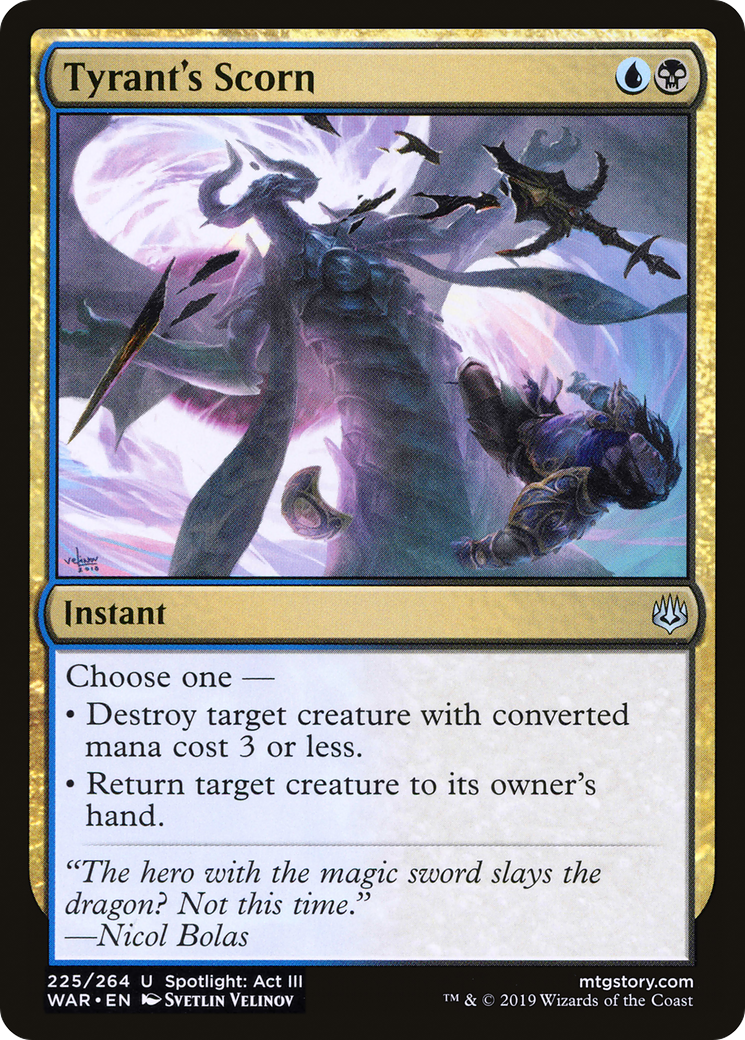 Tyrant's Scorn (WAR-225)  Foil - War of the Spark