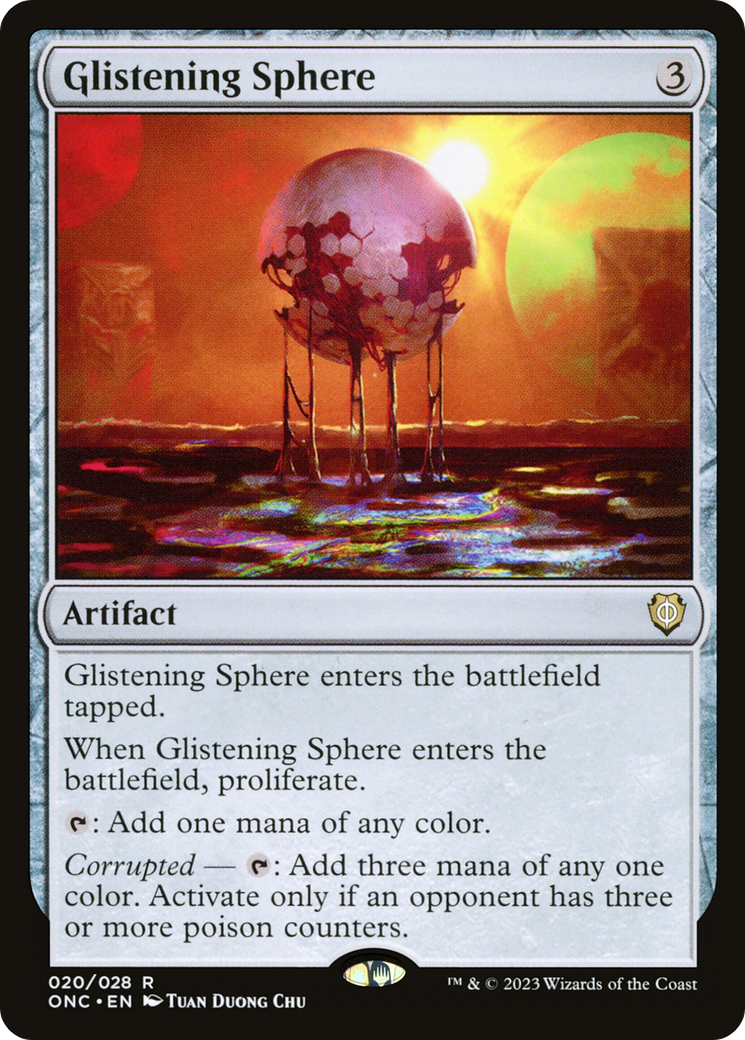 Glistening Sphere (ONC-020)  - Phyrexia: All Will Be One Commander
