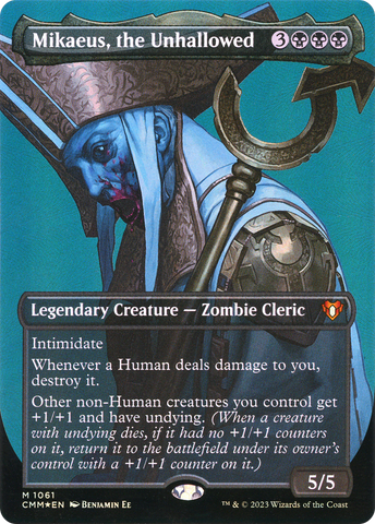 Mikaeus, the Unhallowed (Textured Foil) (CMM-1061)  Foil - Commander Masters (Borderless)